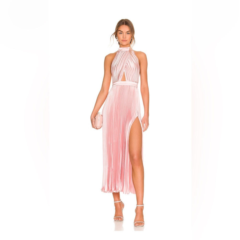 L’IDEE Renaissance Split Gown in Light Pink